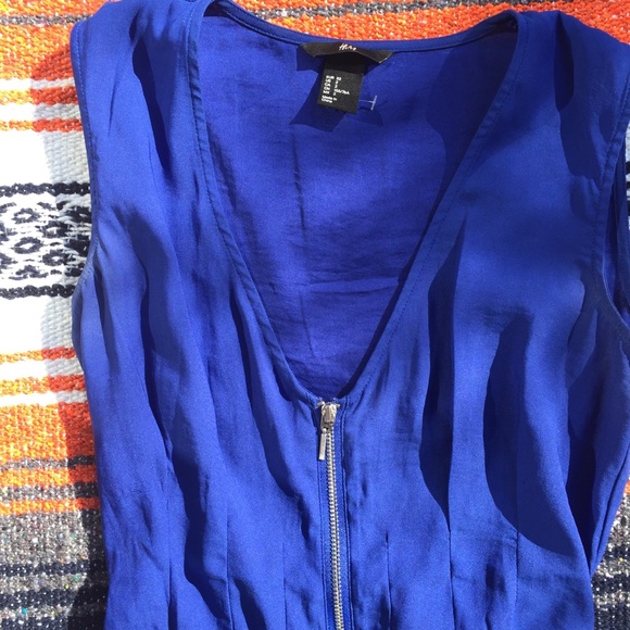 H&M Blue Zipper Dress - Picture 3 of 5